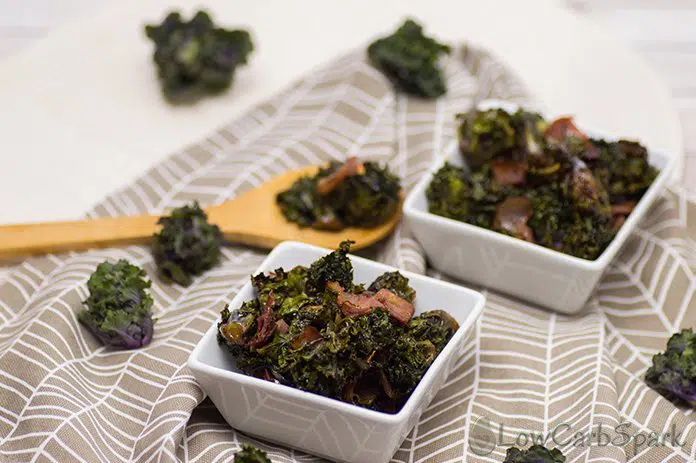 KEto Kale sprouts with bacon low carb meal