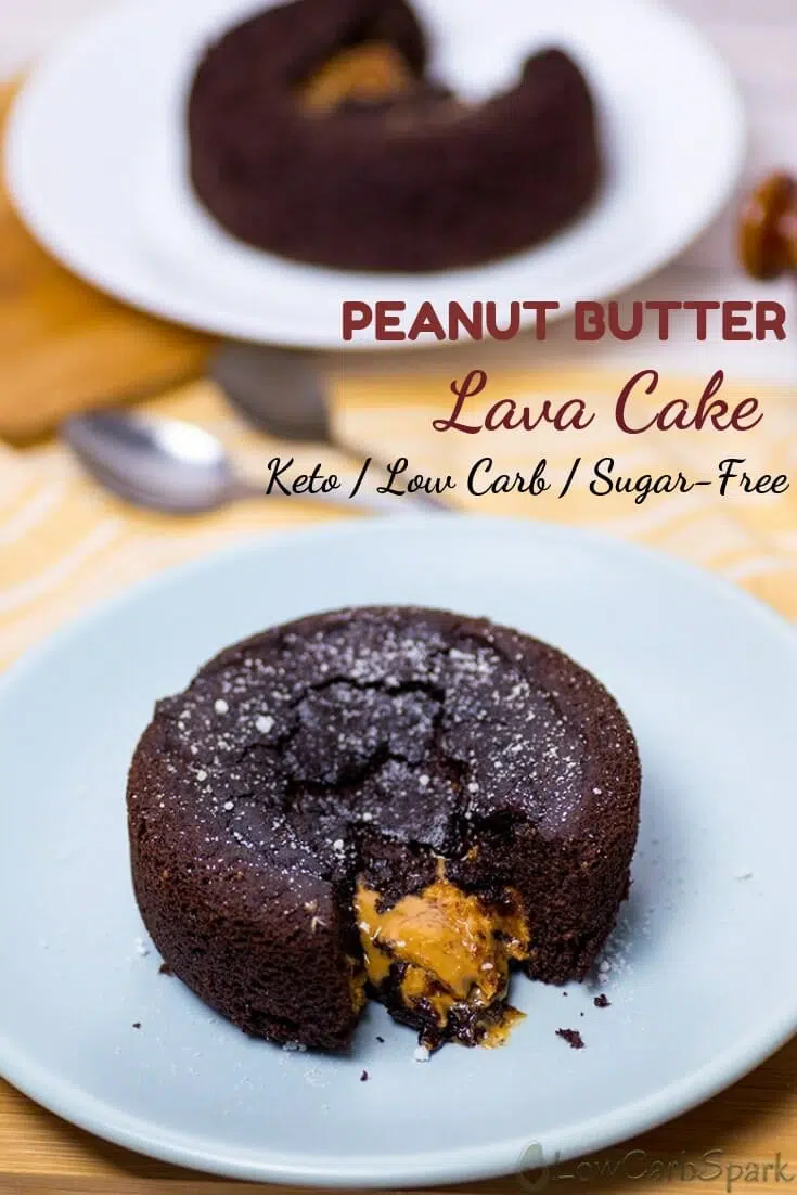 keto lava cake with peanut butter