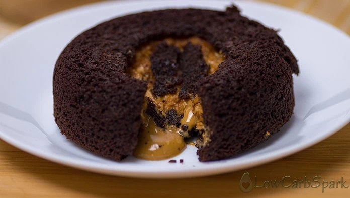 keto peanut butter chocolate lava cake low carb sugar free keto dessert