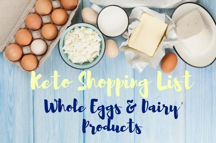 keto dairy and eggs free food list