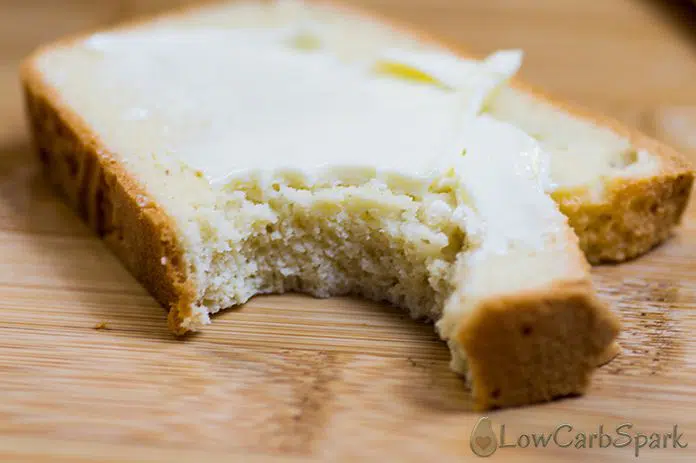 texture of keto bread with almond flour