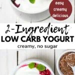 2 ingredient keto yogurt low carb yogurt