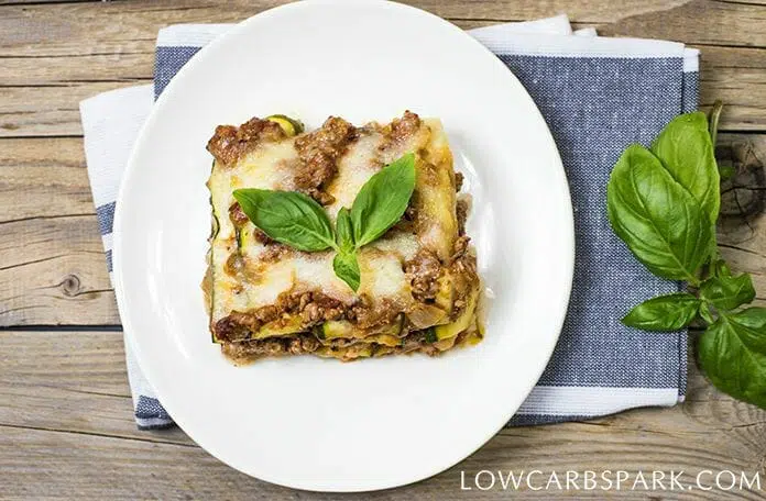 keto lasagna with zucchini noodles