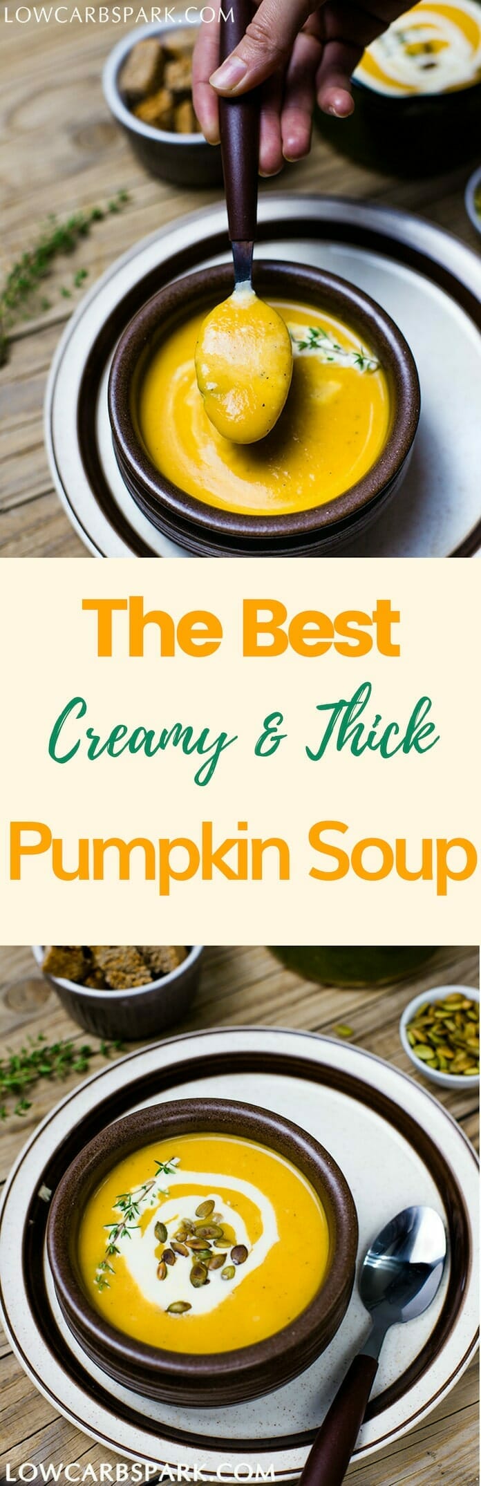Simple Creamy Pumpkin Soup Recipe - Low Carb Spark