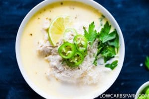 Creamy White Chicken Chili Recipe - Low Carb Spark