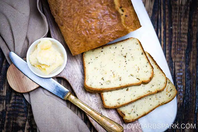 This recipe makes 14 slice of keto bread and it's easy to whip up. This herb bread is perfect for eating on a keto diet because it's super low carb and made only with keto-friendly ingredients. 