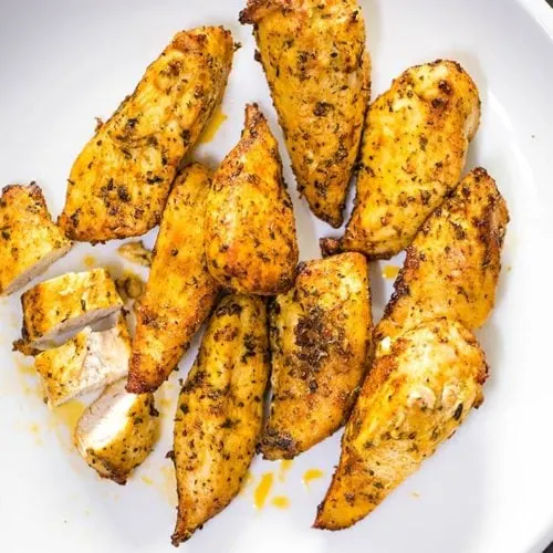 These Air Fryer Naked Chicken Tenders are wonderfully juicy, coated with a delicious chicken seasoning, and cooked to perfection. It's super simple, quick, and incredibly delicious! This is great for anyone on a keto, low-carb, or paleo diet.