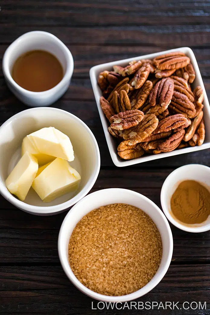 ingredients for sugar free candied pecans
