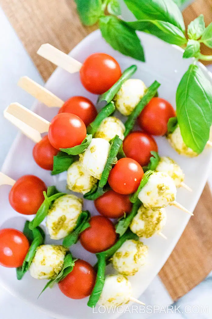 best appetizer with pesto basil and mozzarella