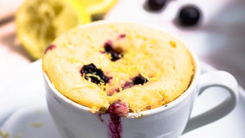 The BEST Keto Lemon Blueberry Mug Cake Recipe - YouTube
