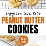 easy low carb keto peanut butter cookies