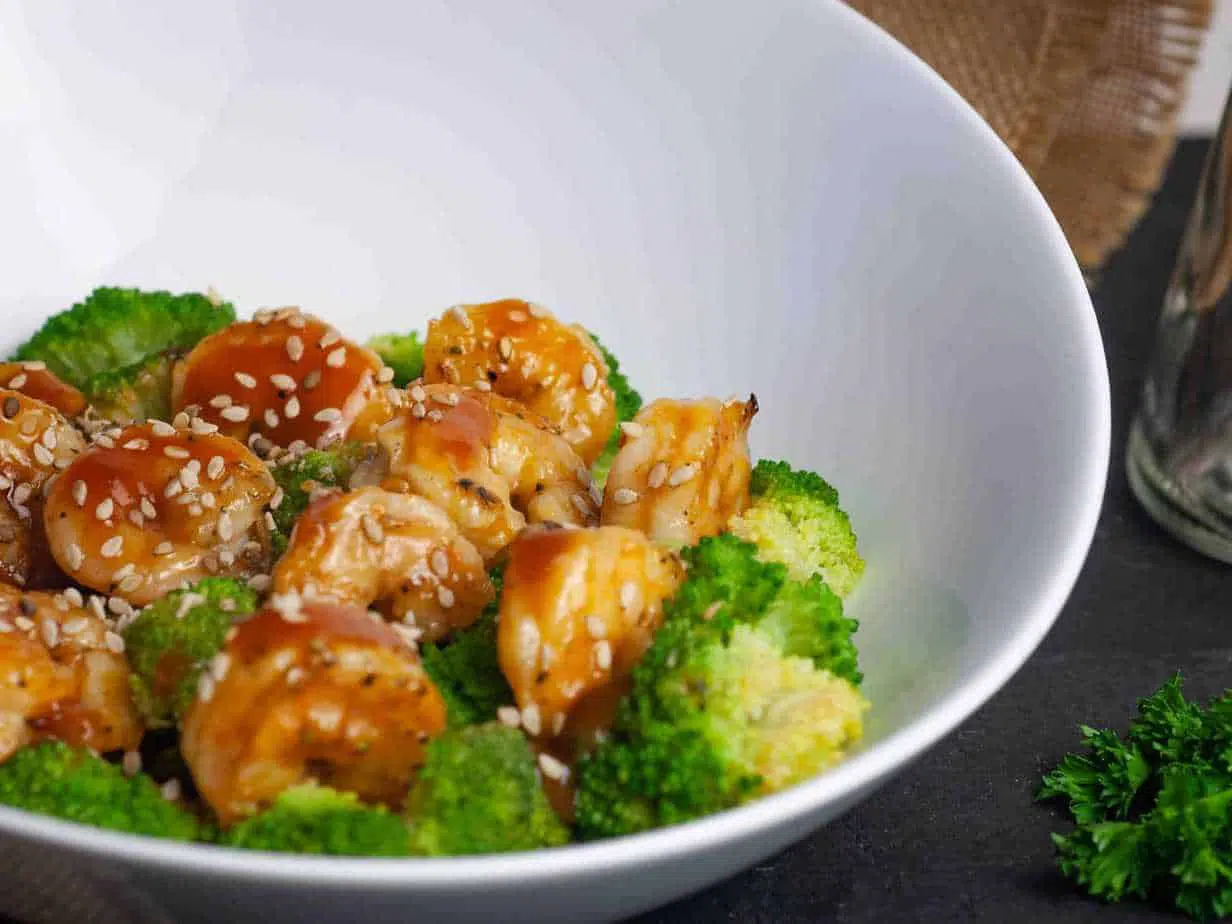 Low Carb General Tsos Shrimp and Broccoli 1