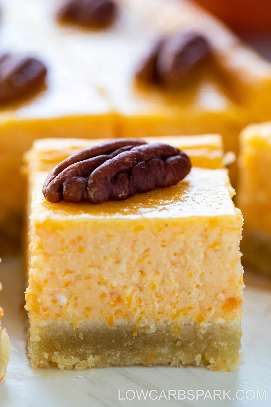 creamy keto pumpkin cheesecake bars easy recipe