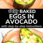 baked eggs in avocado healthy pinterest