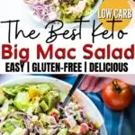 keto low carb big mac salad recipe