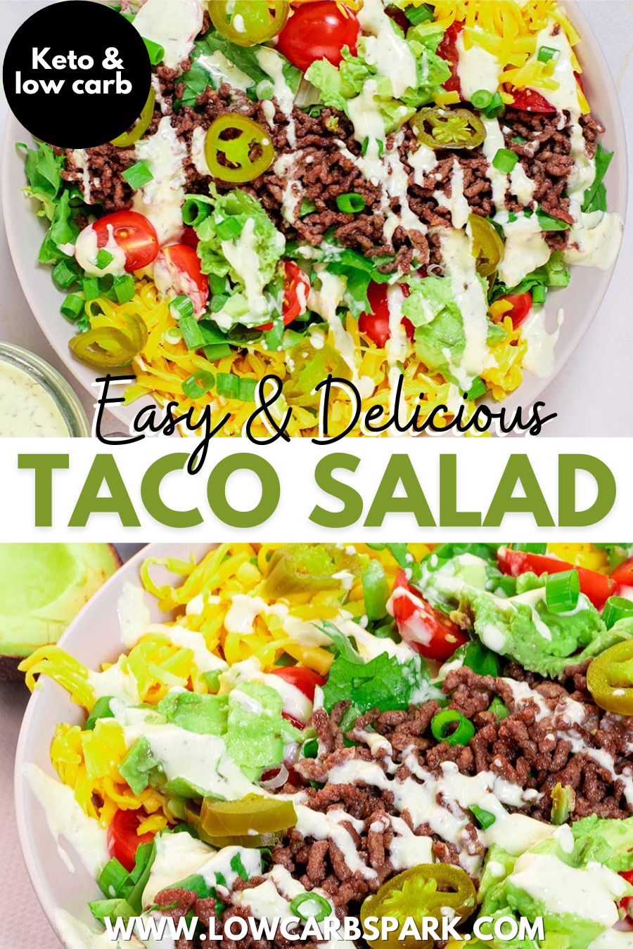 Easy Taco Salad Recipe - Low Carb Spark