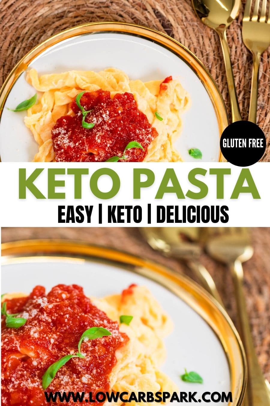 2 Ingredients Keto Pasta Recipe - Low Carb Spark