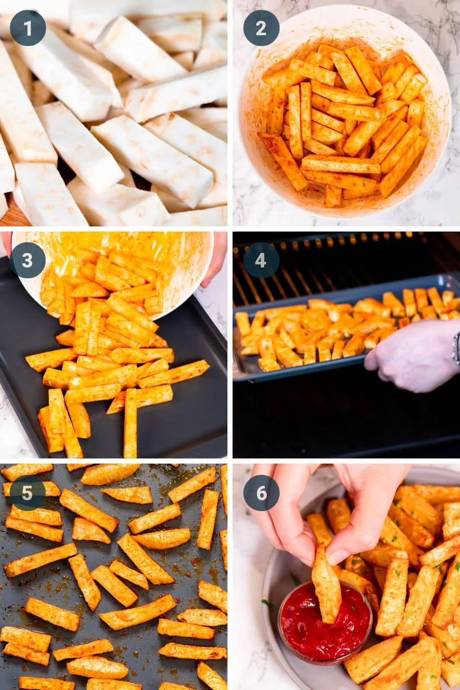 turnip fries step by step instructions