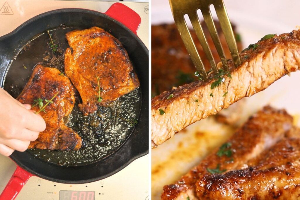 Juicy Pan-Seared Pork Chops - Low Carb Spark