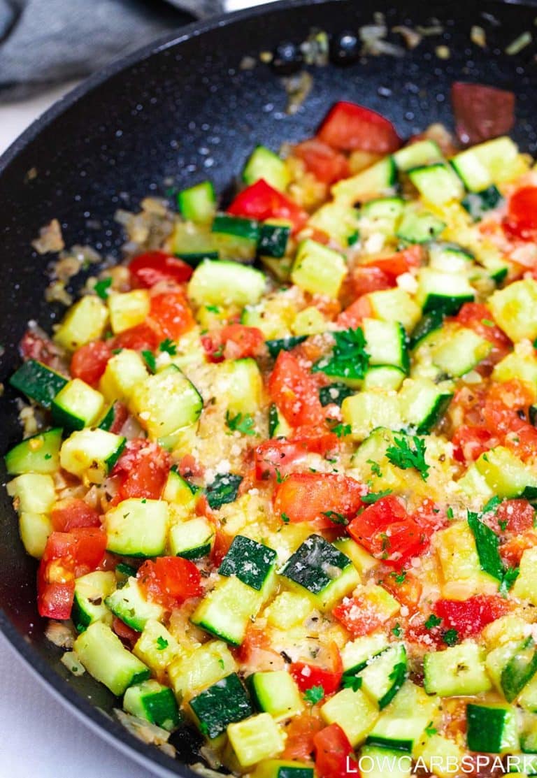Sauteed Zucchini And Tomatoes - Low Carb Spark