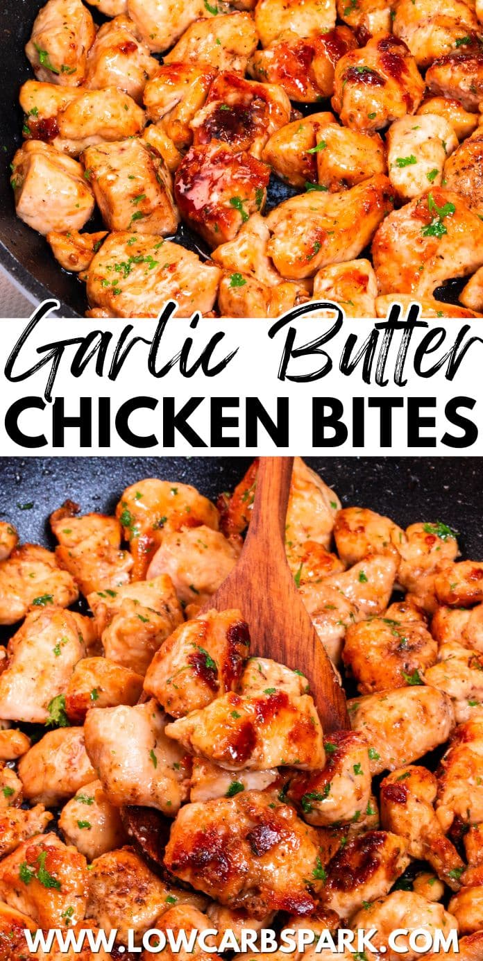 BEST Garlic Butter Chicken Bites - Low Carb Spark