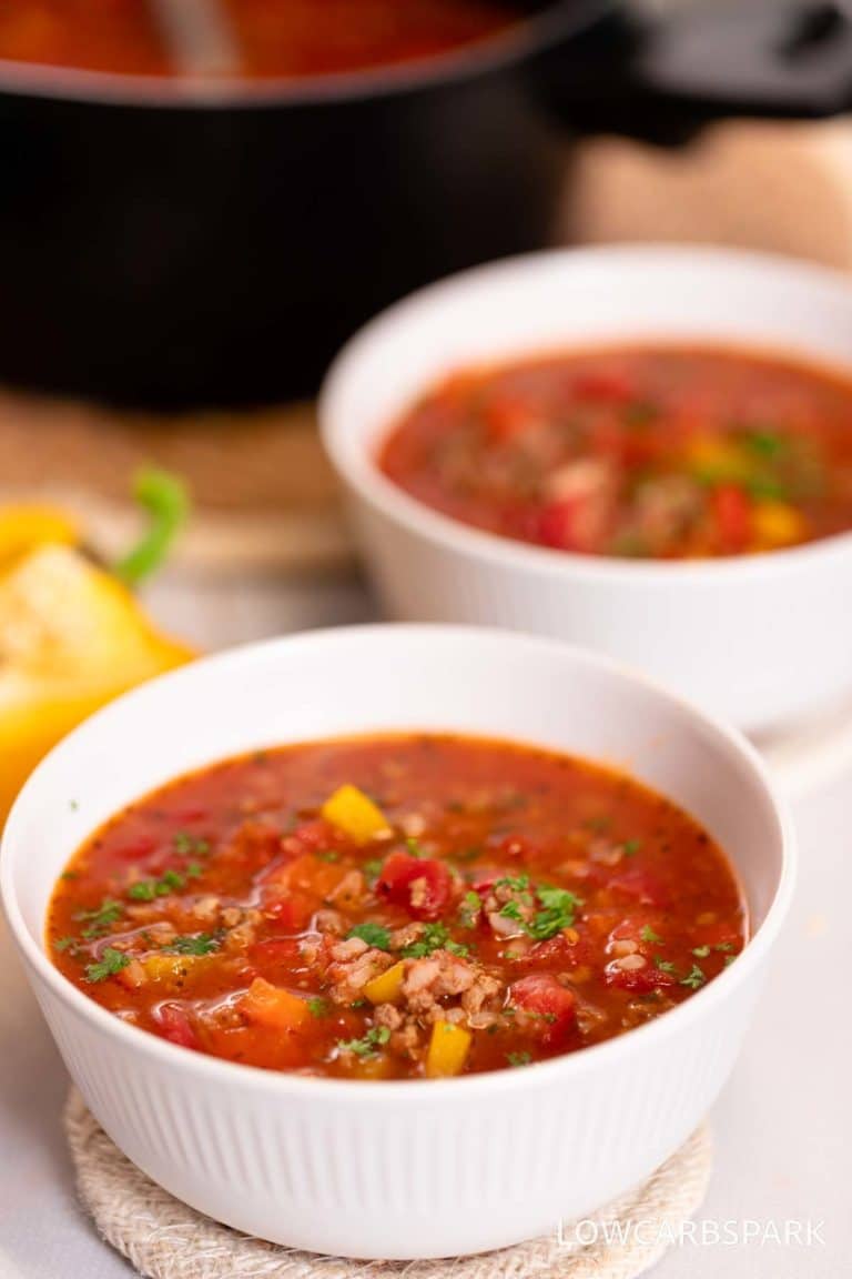 Stuffed Pepper Soup - Low Carb Spark