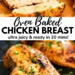 Easy Juicy Oven Baked Chicken Breast pinterest