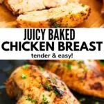 juicy baked chicken breast pinterest