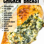 low carb cream cheese chicken stuffed with spinach