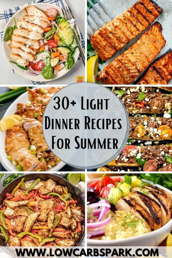 30+ Light Dinner Recipes For Summer - Low Carb Spark