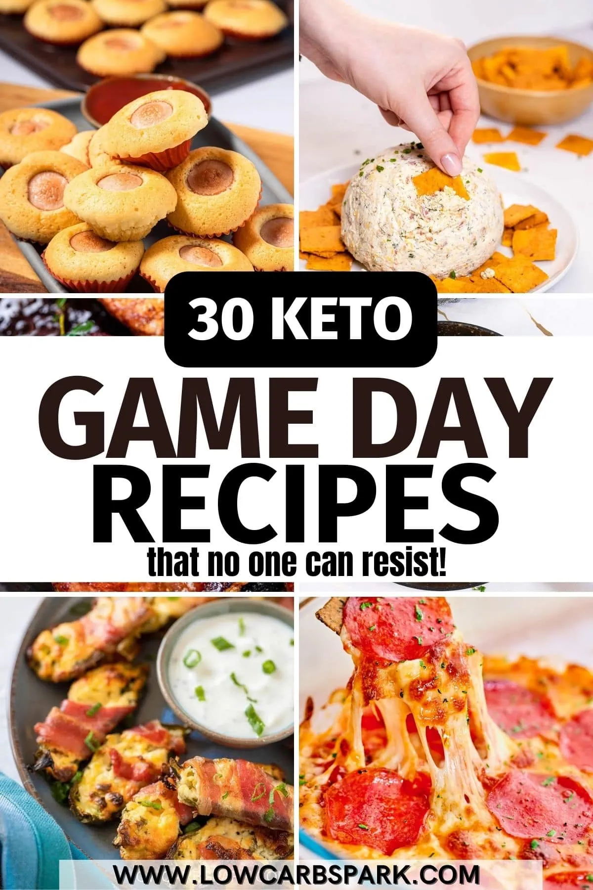 best keto low carb game day recipes photo collage