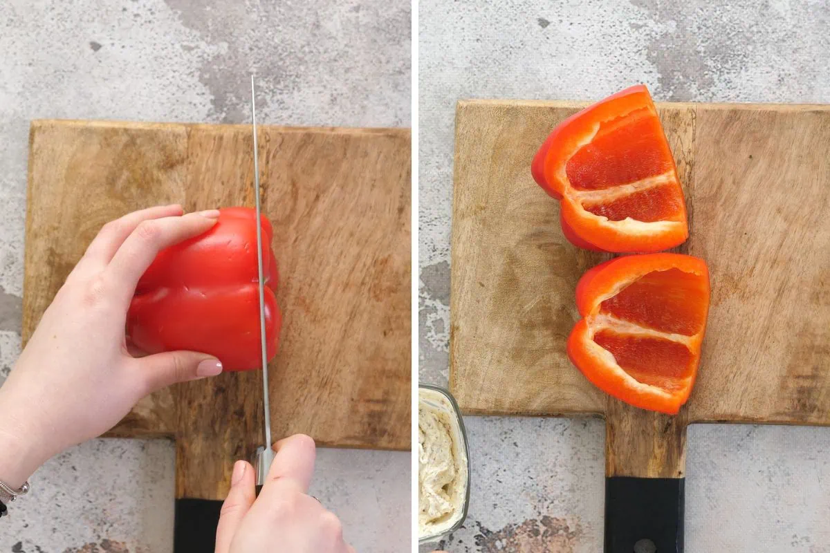 how to make bell pepper sandwich