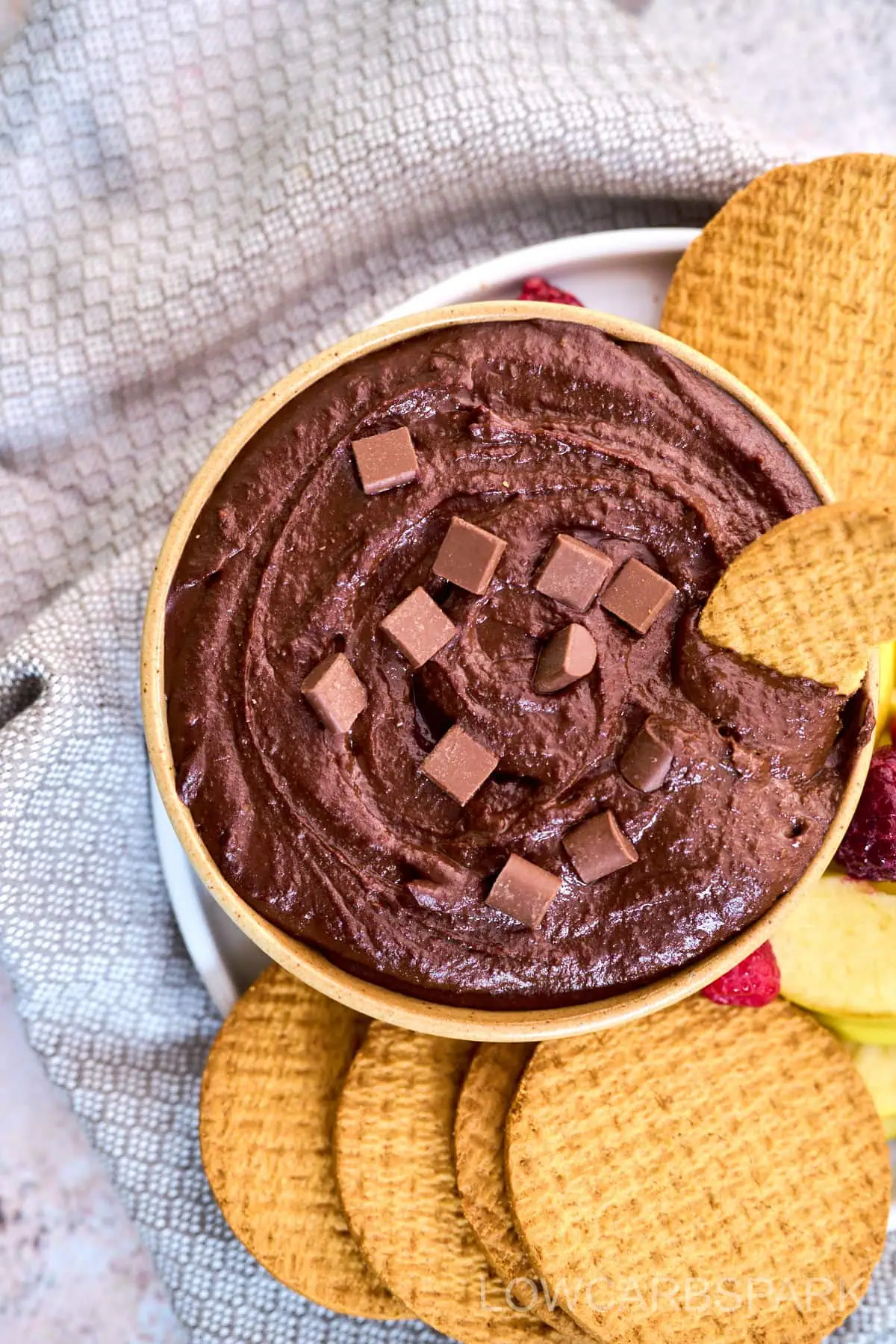 Chocolate Hummus Recipe in a bowl