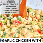Garlic Chicken with Broccoli and Spinach pinterest image