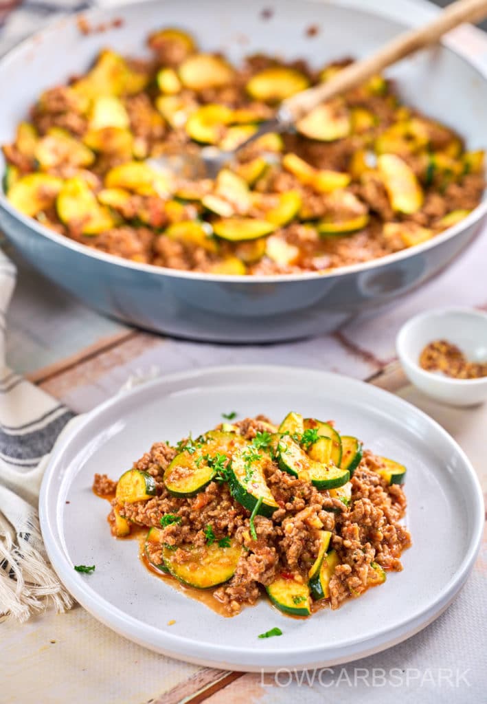 Easy Mexican Zucchini And Beef Skillet - Low Carb Spark