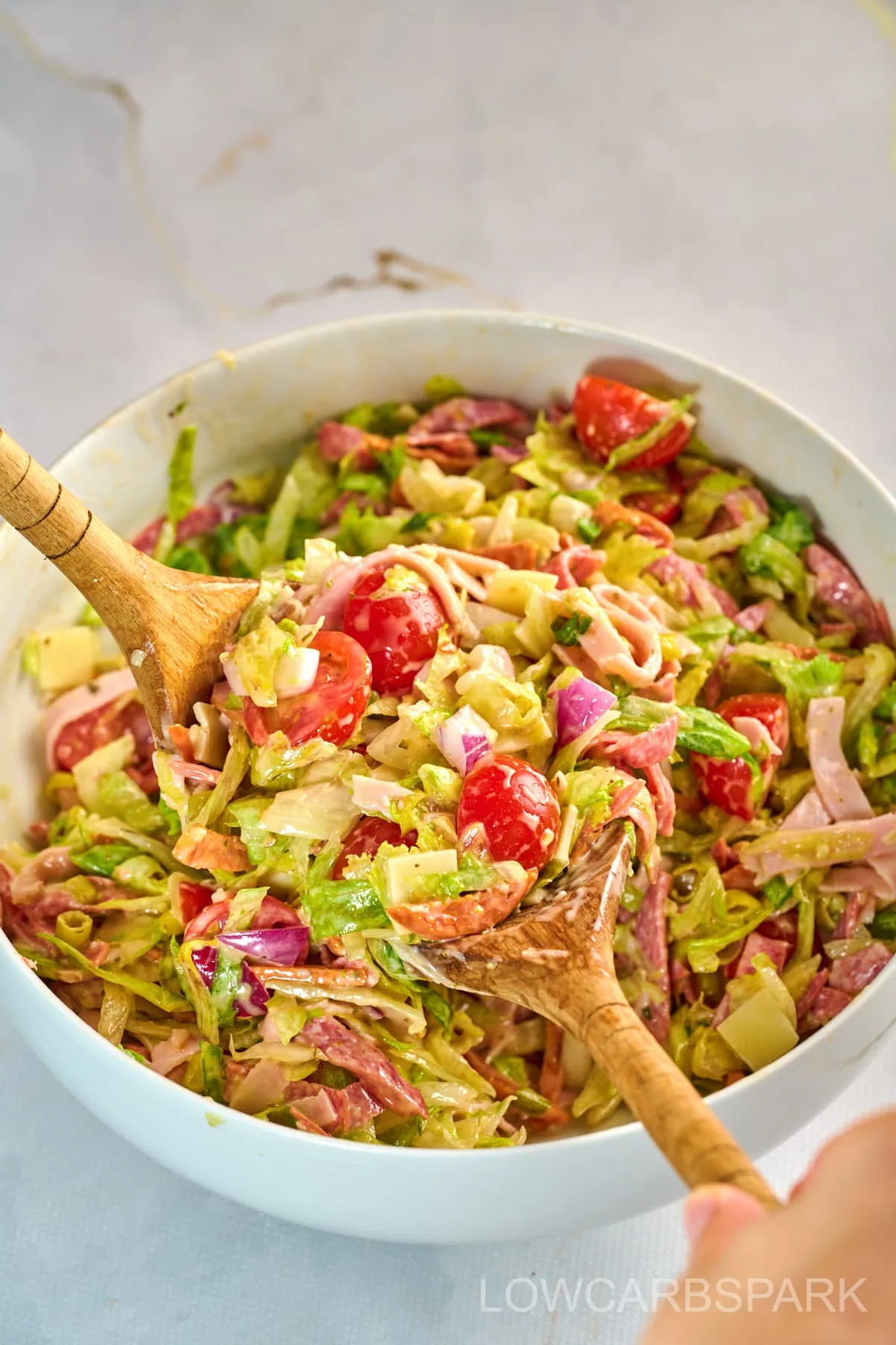 Grinder Salad Recipe in a bowl