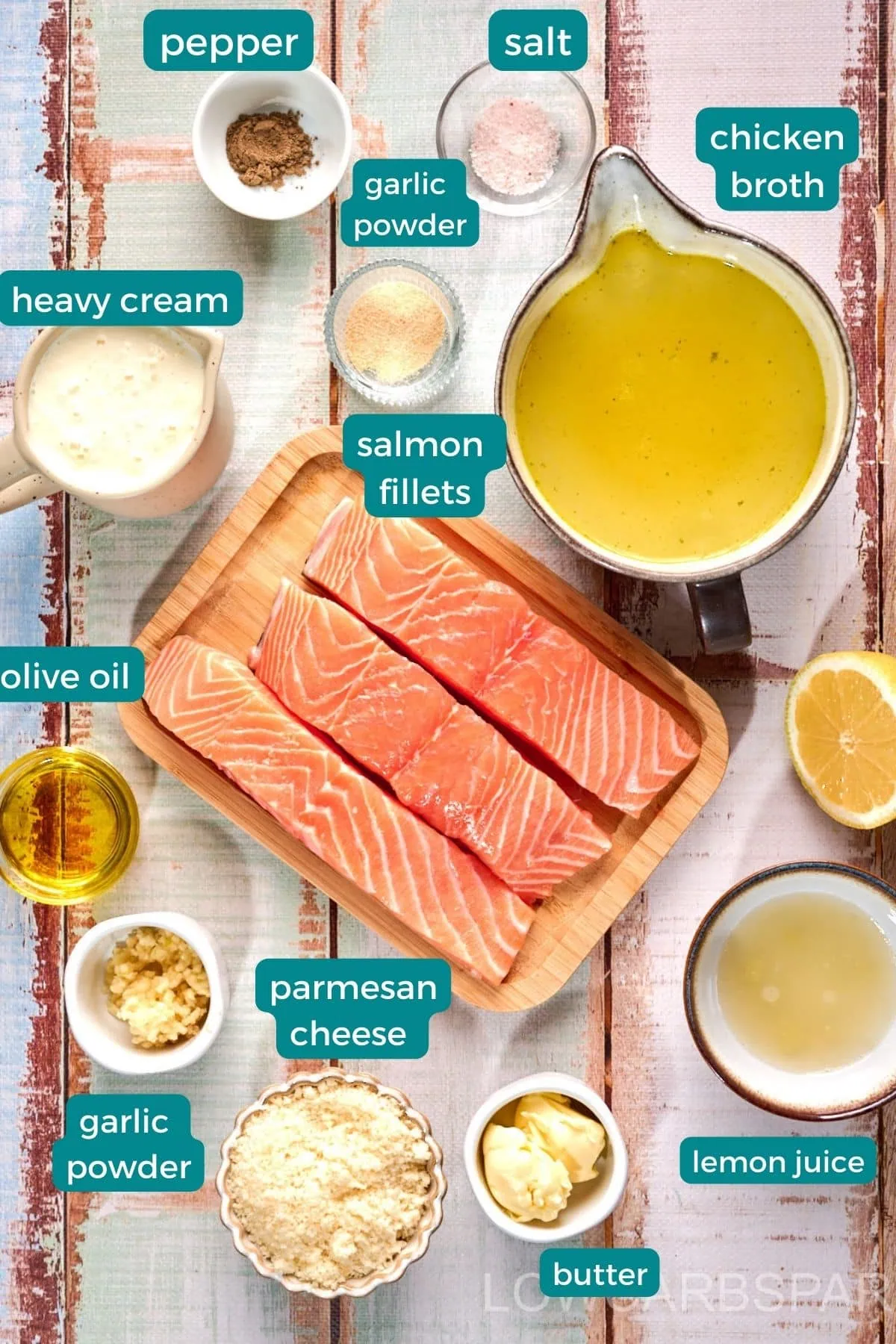 Salmon With Creamy Garlic Sauce Ingredients