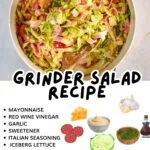 Grinder Salad Recipe pinterest picture