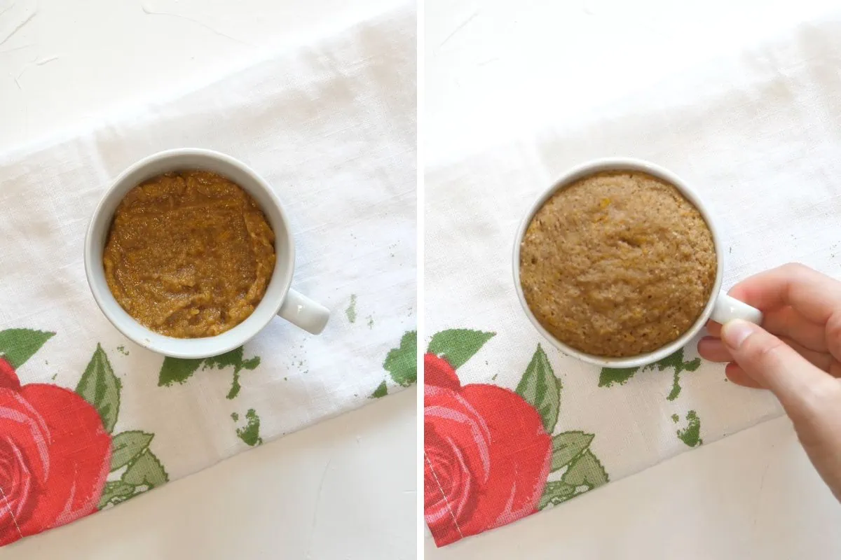 how to make Keto Pumpkin Mug Cake