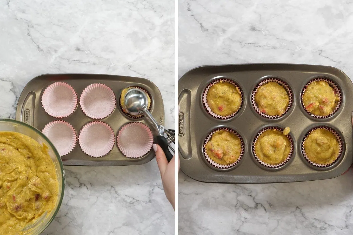 how to make Strawberry Pistachio Muffins
