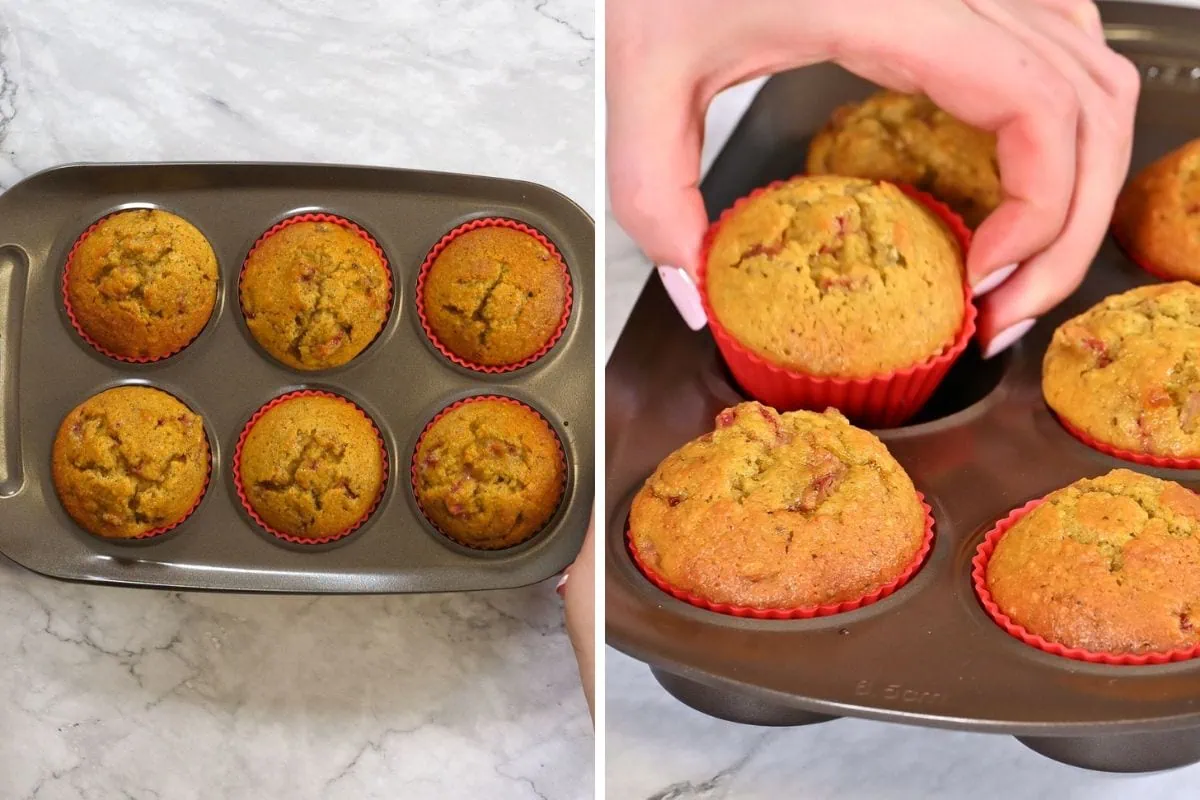 how to make Strawberry Pistachio Muffins