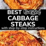 Roasted Cabbage Steaks pinterest image