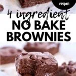 4 ingredient no bake brownies pinterst