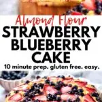 almond flour strawberry blueberry cake