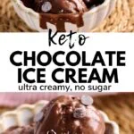 keto chocolate ice cream pinterest image
