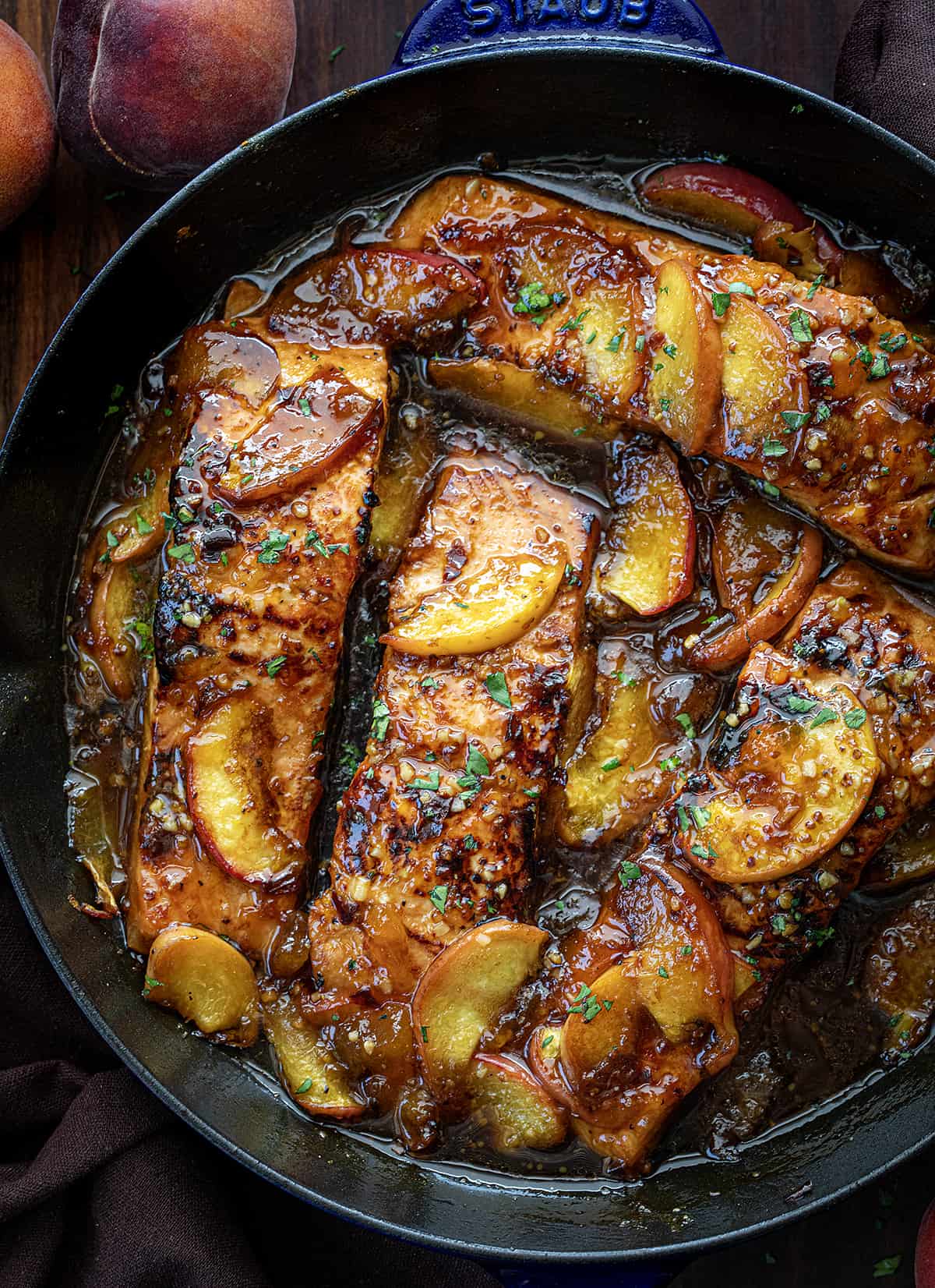 Bourbon Peach Roasted Salmon