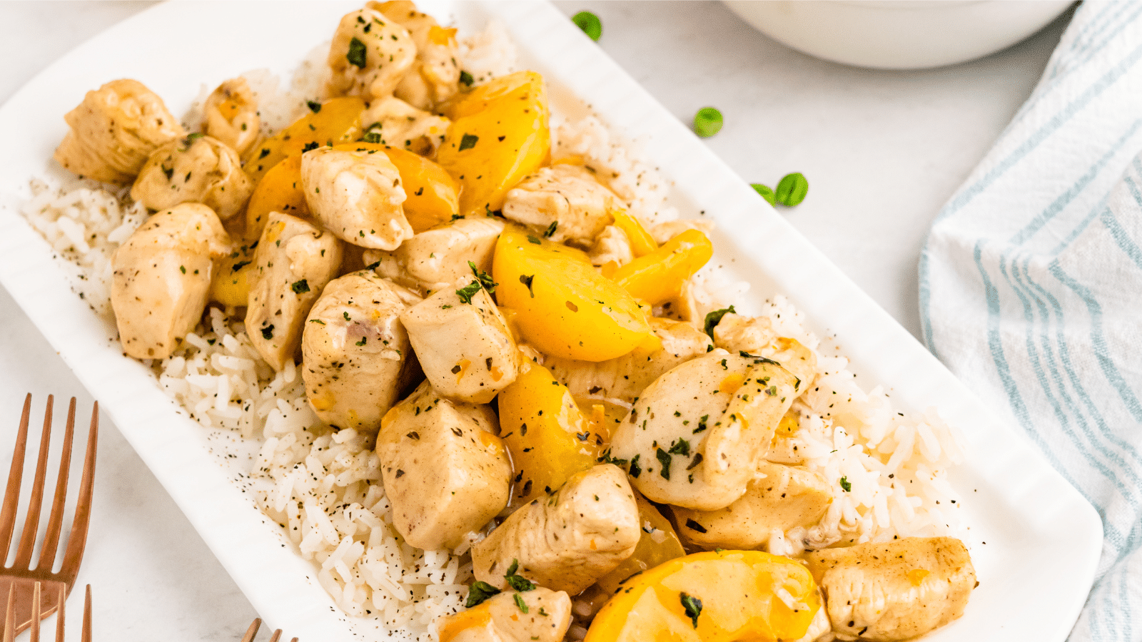 Chicken and Peaches Stir Fry