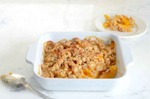 Healthier Peach Crisp Recipe With Almond Flour