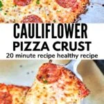 cauliflower pizza crust pinterest 1